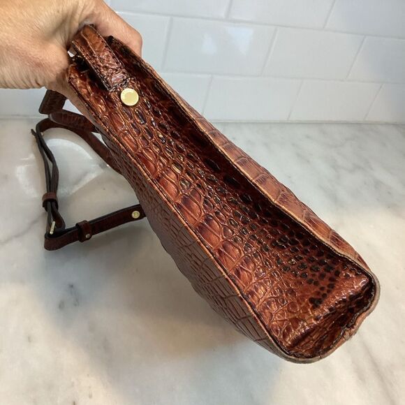 Brahmin Remy Pecan Croc Embossed Crossbody Bag - Picture 4 of 13